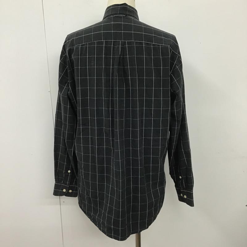 トミーヒルフィガー TOMMY HILFIGER シャツ、ブラウス 長袖 長袖シャツ ボタンダウンシャツ チェックシャツ カラーシャツ チェック 黒 / ブラック /  メンズ USED 古着 中古 10102568