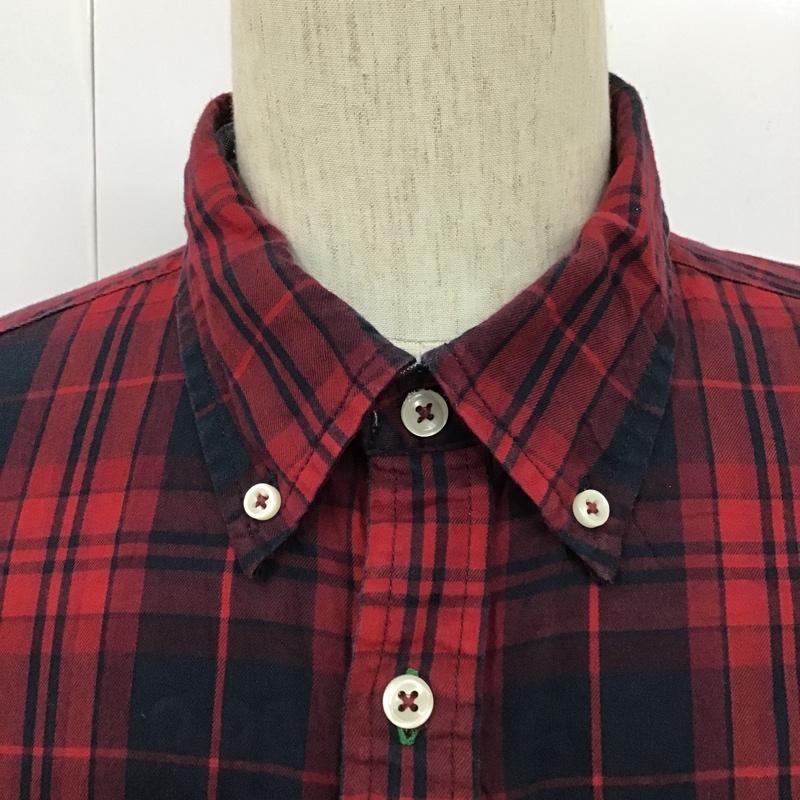 トミーヒルフィガー TOMMY HILFIGER シャツ、ブラウス 長袖 長袖シャツ チェックシャツ ボタンダウンシャツ カジュアルシャツ L チェック 赤 / レッド / X 紺 / ネイビー /  メンズ USED 古着 中古 10102575