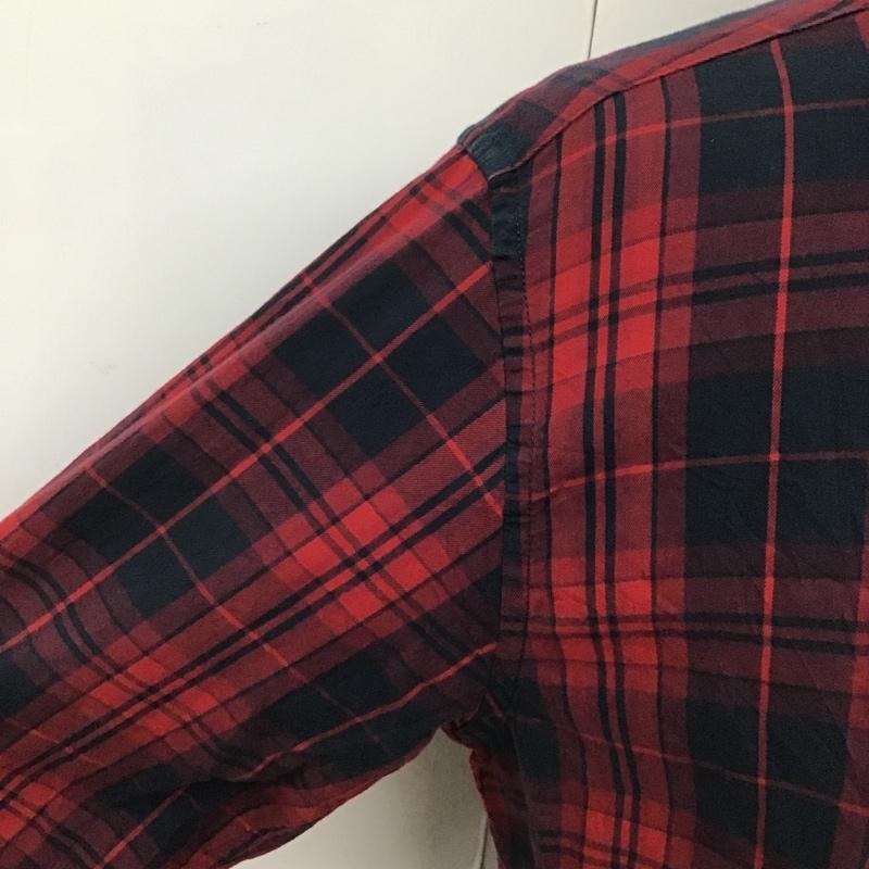 トミーヒルフィガー TOMMY HILFIGER シャツ、ブラウス 長袖 長袖シャツ チェックシャツ ボタンダウンシャツ カジュアルシャツ L チェック 赤 / レッド / X 紺 / ネイビー /  メンズ USED 古着 中古 10102575