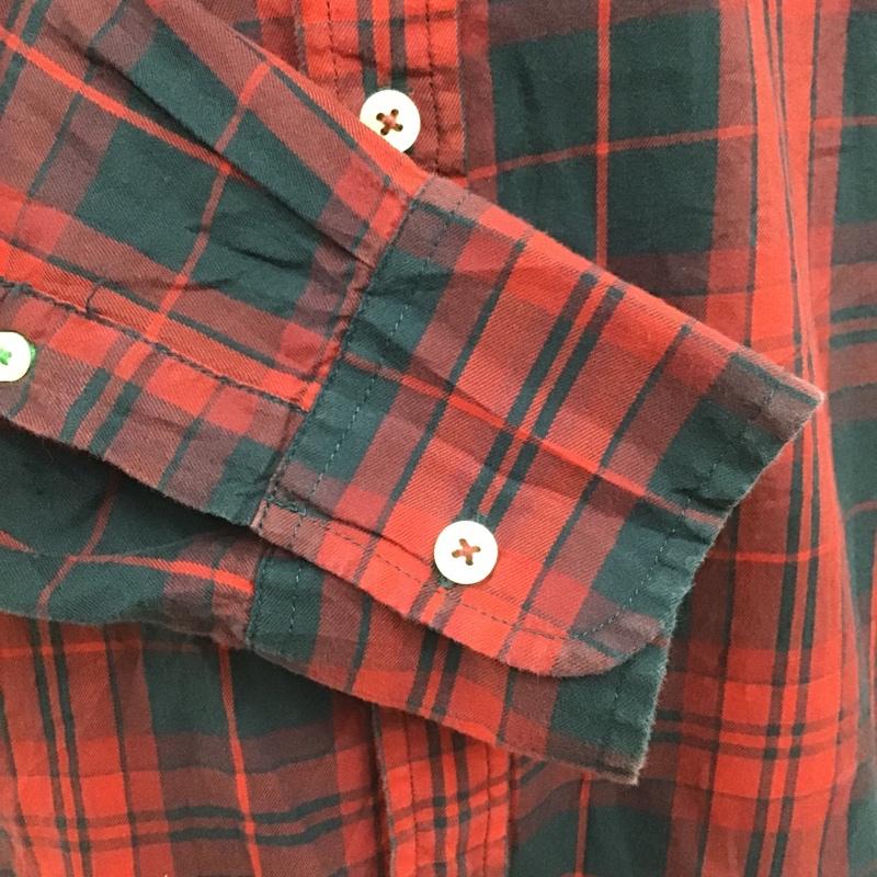 トミーヒルフィガー TOMMY HILFIGER シャツ、ブラウス 長袖 長袖シャツ チェックシャツ ボタンダウンシャツ カジュアルシャツ L チェック 赤 / レッド / X 紺 / ネイビー /  メンズ USED 古着 中古 10102575