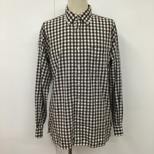 トミーヒルフィガー TOMMY HILFIGER シャツ、ブラウス 長袖 長袖シャツ チェックシャツ ボタンダウンシャツ カジュアルシャツ M チェック 白 / ホワイト / X 茶 / ブラウン /  メンズ USED 古着 中古 10102576