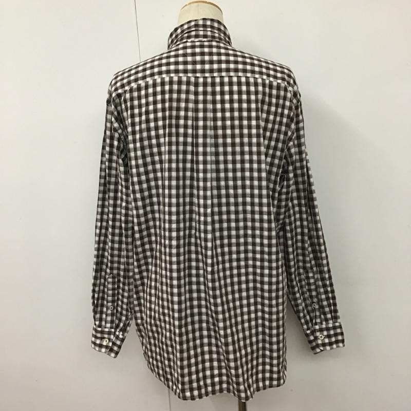 トミーヒルフィガー TOMMY HILFIGER シャツ、ブラウス 長袖 長袖シャツ チェックシャツ ボタンダウンシャツ カジュアルシャツ M チェック 白 / ホワイト / X 茶 / ブラウン /  メンズ USED 古着 中古 10102576