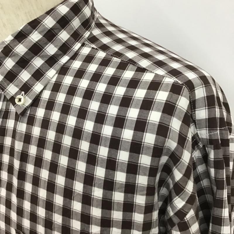 トミーヒルフィガー TOMMY HILFIGER シャツ、ブラウス 長袖 長袖シャツ チェックシャツ ボタンダウンシャツ カジュアルシャツ M チェック 白 / ホワイト / X 茶 / ブラウン /  メンズ USED 古着 中古 10102576