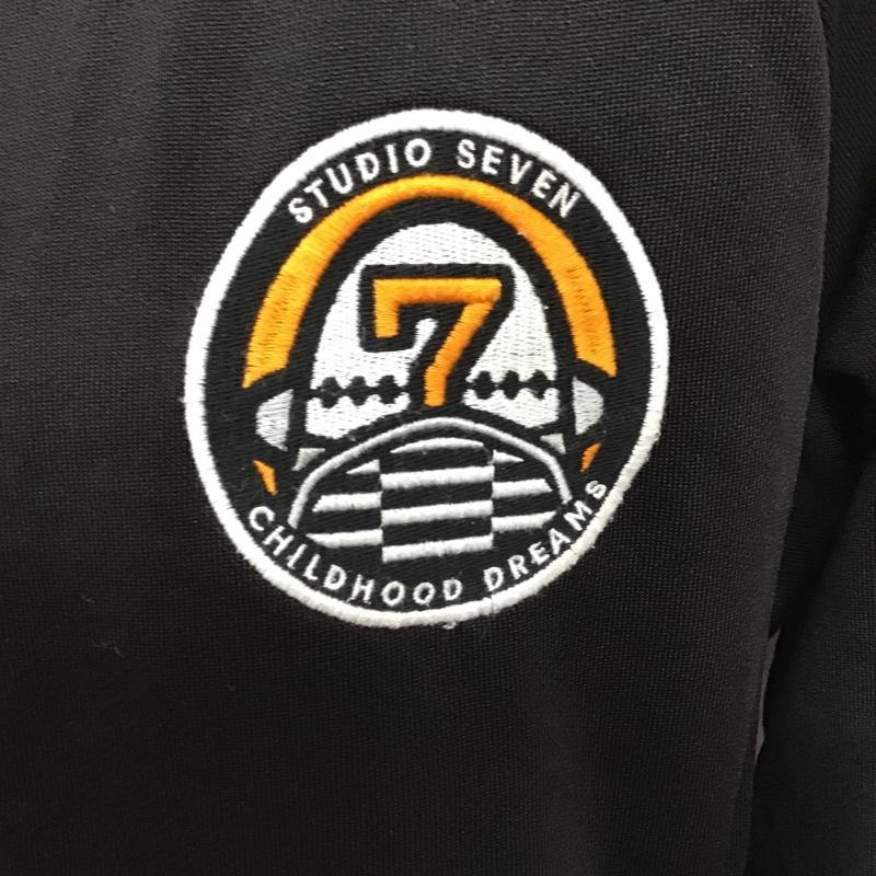 ジーユー GU ジャケット、上着 ジャンパー、ブルゾン 341-314536 トラックジャケット アウター ジャージ STUDIOSEVEN コラボ M ロゴ、文字 黒 / ブラック /  メンズ USED 古着 中古 10102580