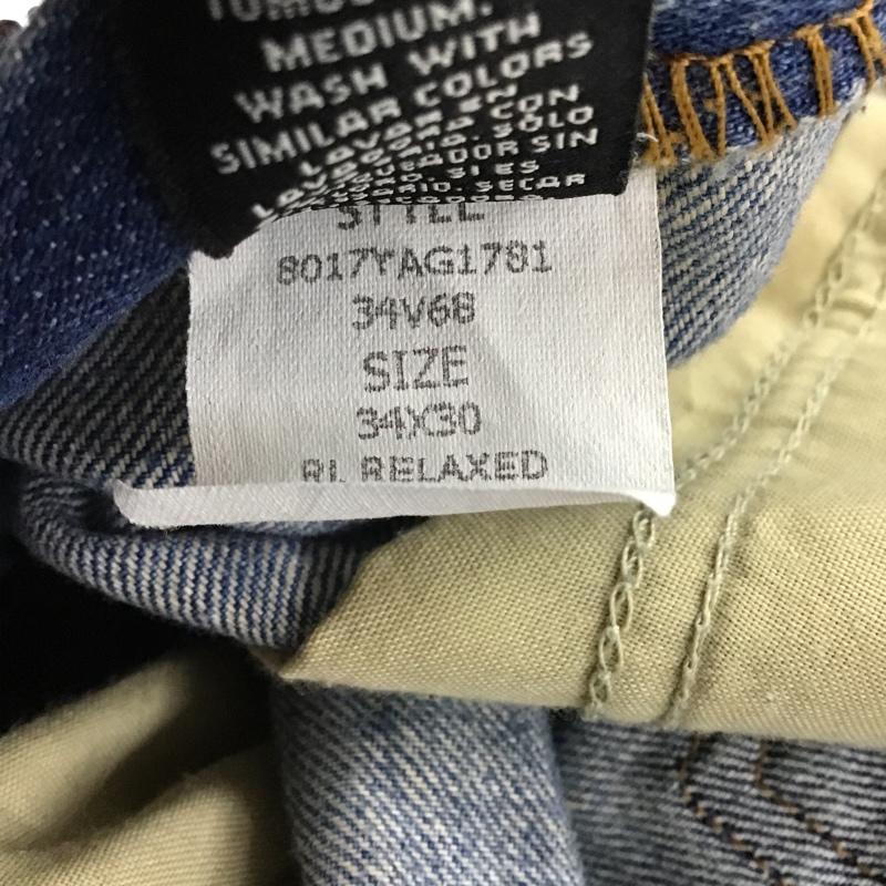 ポロジーンズ Polo Jeans Co. パンツ デニム、ジーンズ T3YY4J953067N デニムパンツ ワイドパンツ ジーンズ 34 無地 インディゴ / インディゴ /  メンズ USED 古着 中古 10102583