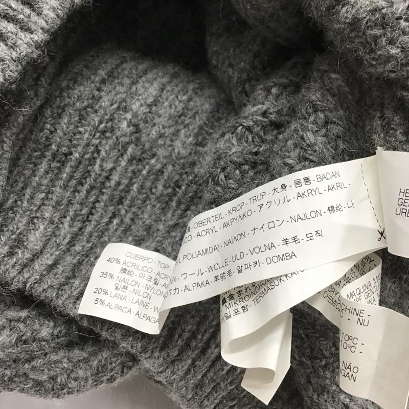 ザラメン ZARA MAN ニット、セーター 長袖 長袖ニット セーター 長袖ニットカットソー M 無地 灰 / グレー /  メンズ USED 古着 中古 10102587