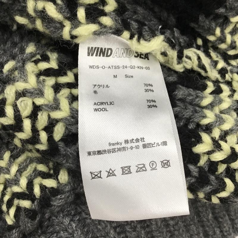ウィンダンシー WIND AND SEA ニット、セーター 長袖 長袖ニット セーター クルーネックセーター 長袖カットソー M プリント マルチカラー / マルチカラー /  メンズ USED 古着 中古 10102589