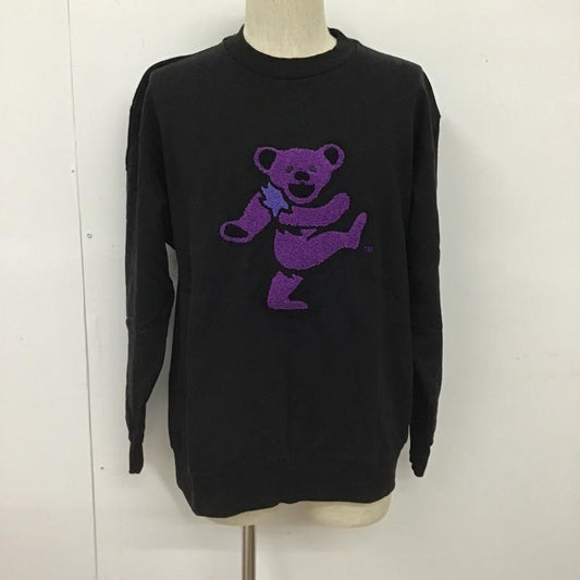 古着 USED トレーナー 長袖 長袖トレーナー スウェット クルーネックカットソー M プリント 黒 / ブラック /  メンズ USED 古着 中古 10102591
