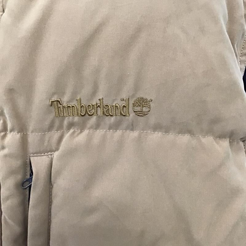 ティンバーランド Timberland ベスト ベスト ダウンベスト ダウンジャケット ジップアップダウン XL ロゴ、文字 ベージュ / ベージュ /  メンズ USED 古着 中古 10102592