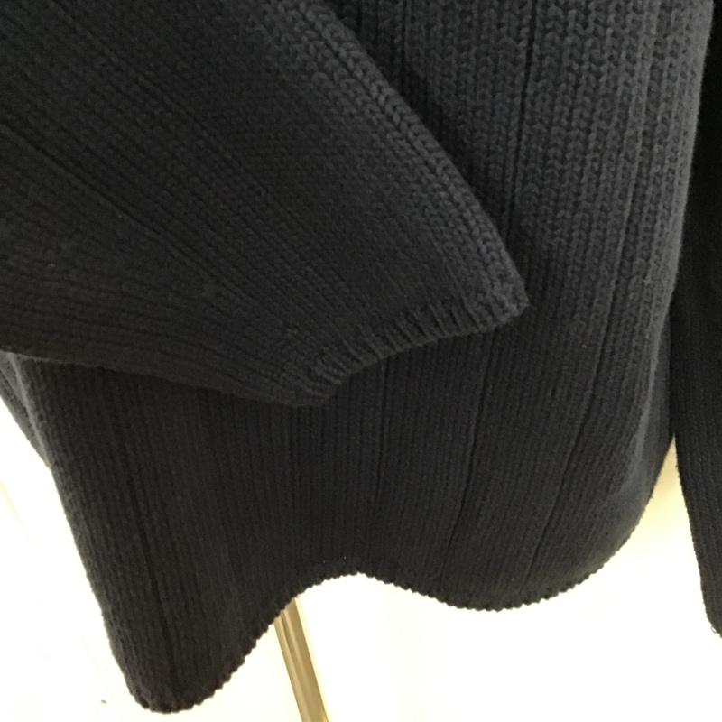 ポロジーンズ Polo Jeans Co. ニット、セーター 長袖 長袖ニット セーター 90s ジップアップセーター XL ロゴ、文字 紺 / ネイビー /  メンズ USED 古着 中古 10102596