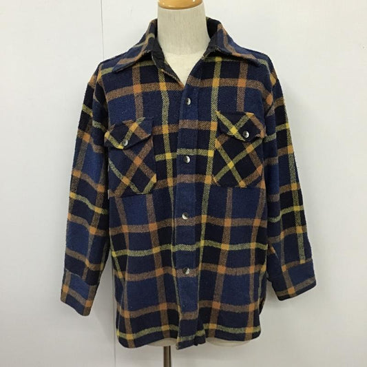 古着 USED シャツ、ブラウス 長袖 長袖シャツ チェックシャツ 70s カラーシャツ L チェック マルチカラー / マルチカラー /  メンズ USED 古着 中古 10102602