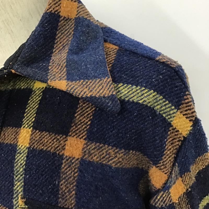 古着 USED シャツ、ブラウス 長袖 長袖シャツ チェックシャツ 70s カラーシャツ L チェック マルチカラー / マルチカラー /  メンズ USED 古着 中古 10102602