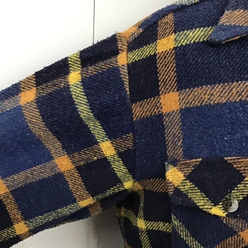 古着 USED シャツ、ブラウス 長袖 長袖シャツ チェックシャツ 70s カラーシャツ L チェック マルチカラー / マルチカラー /  メンズ USED 古着 中古 10102602