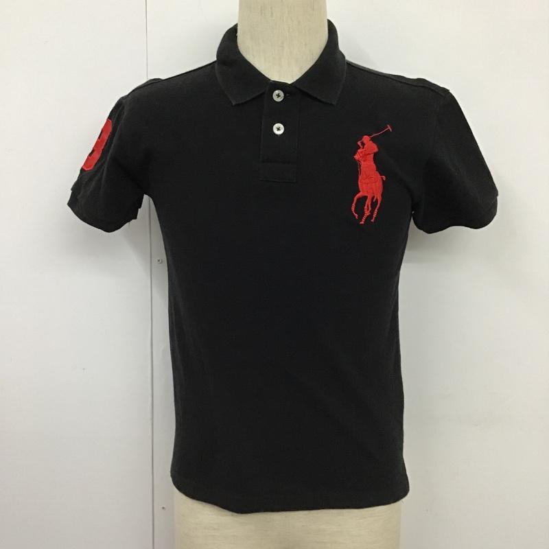 ポロバイラルフローレン Polo by RALPH LAUREN ポロシャツ 半袖 半袖ポロシャツ 半袖カットソー カラーシャツ 刺繍カットソー S ロゴ、文字 黒 / ブラック /  メンズ USED 古着 中古 10102603