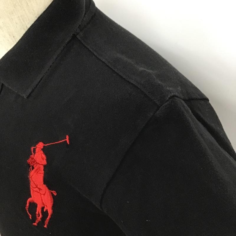 ポロバイラルフローレン Polo by RALPH LAUREN ポロシャツ 半袖 半袖ポロシャツ 半袖カットソー カラーシャツ 刺繍カットソー S ロゴ、文字 黒 / ブラック /  メンズ USED 古着 中古 10102603