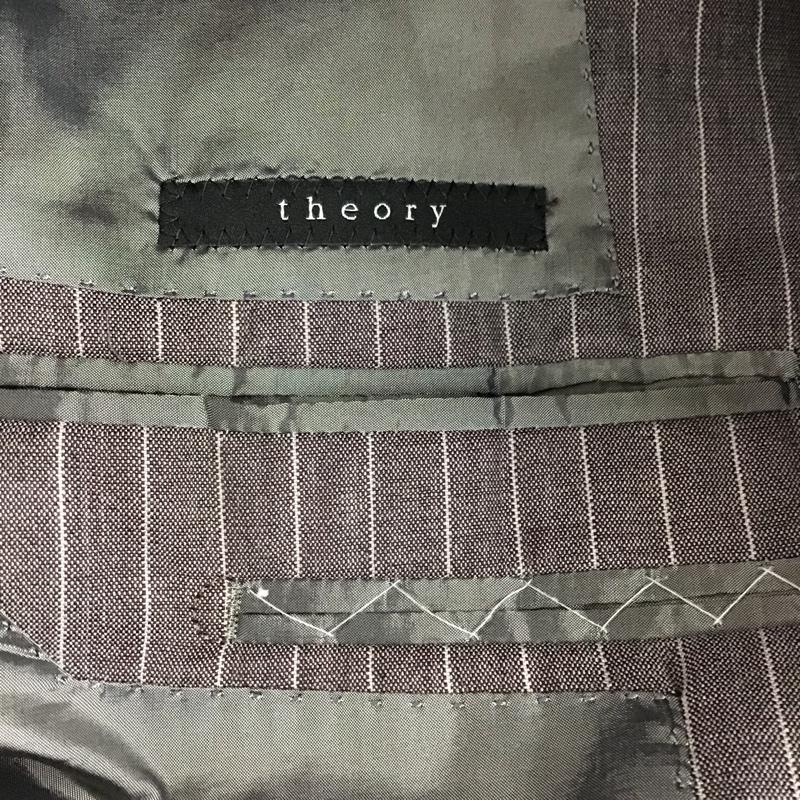 セオリー theory セットアップ セットアップ セットアップ テーラードジャケット ワイドパンツ 40 ストライプ 灰 / グレー /  メンズ USED 古着 中古 10102605