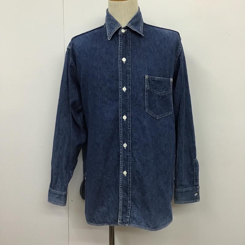 ポスト POST シャツ、ブラウス 長袖 デニムシャツ 長袖シャツ カラーシャツ ポケットシャツ S 無地 インディゴ / インディゴ /  メンズ USED 古着 中古 10102627