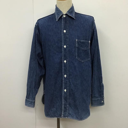 ポスト POST シャツ、ブラウス 長袖 デニムシャツ 長袖シャツ カラーシャツ ポケットシャツ S 無地 インディゴ / インディゴ /  メンズ USED 古着 中古 10102627