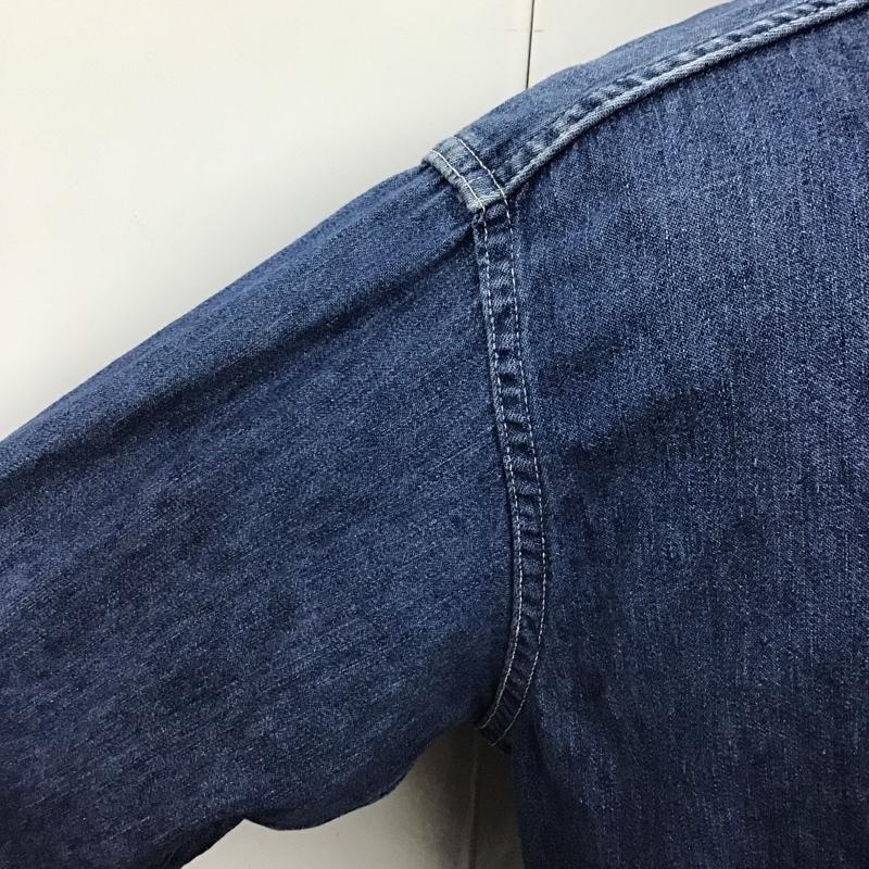 ポスト POST シャツ、ブラウス 長袖 デニムシャツ 長袖シャツ カラーシャツ ポケットシャツ S 無地 インディゴ / インディゴ /  メンズ USED 古着 中古 10102627