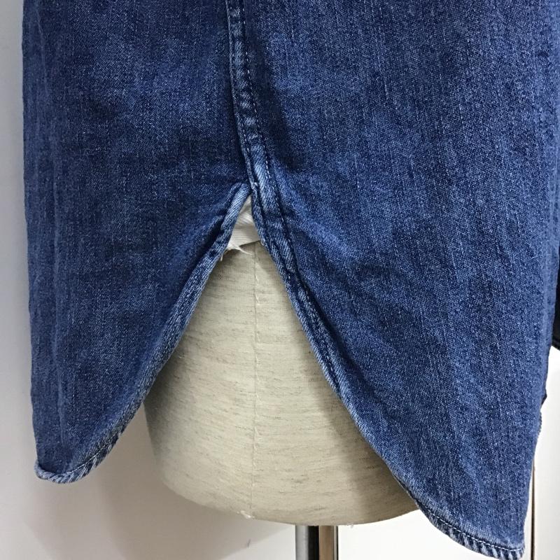 ポスト POST シャツ、ブラウス 長袖 デニムシャツ 長袖シャツ カラーシャツ ポケットシャツ S 無地 インディゴ / インディゴ /  メンズ USED 古着 中古 10102627