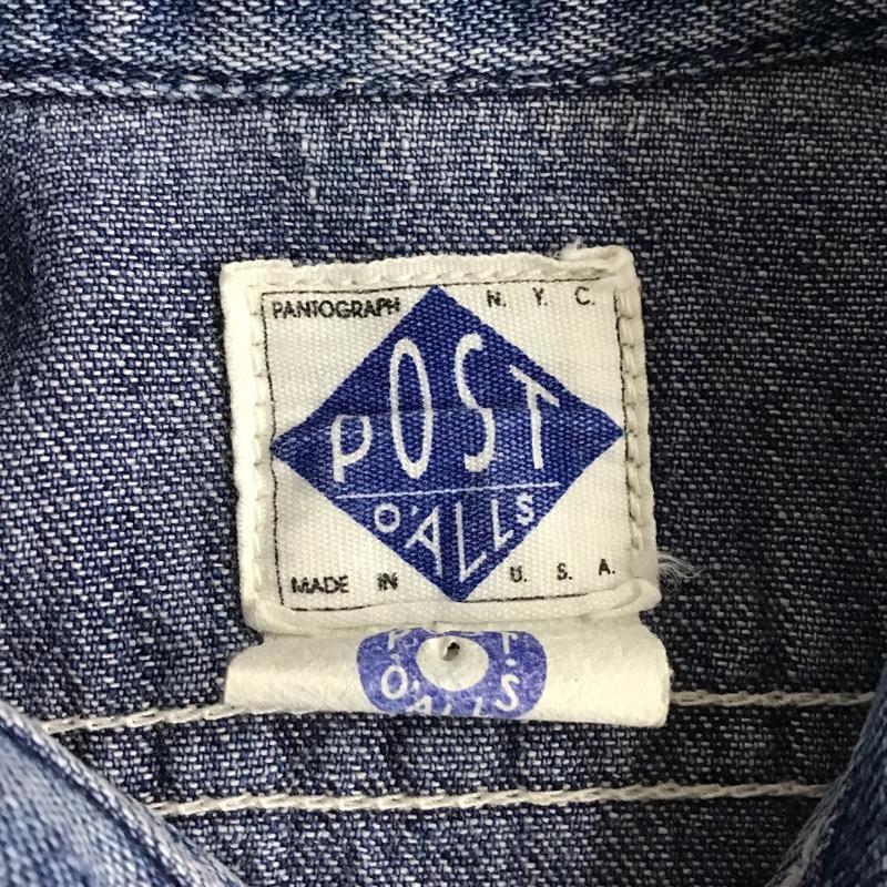 ポスト POST シャツ、ブラウス 長袖 デニムシャツ 長袖シャツ カラーシャツ ポケットシャツ S 無地 インディゴ / インディゴ /  メンズ USED 古着 中古 10102627