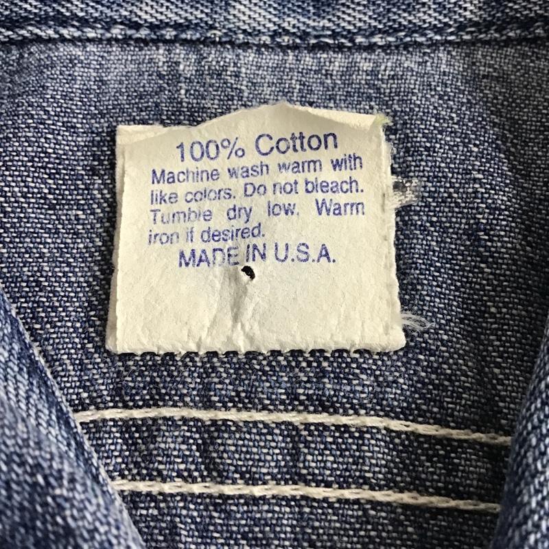 ポスト POST シャツ、ブラウス 長袖 デニムシャツ 長袖シャツ カラーシャツ ポケットシャツ S 無地 インディゴ / インディゴ /  メンズ USED 古着 中古 10102627