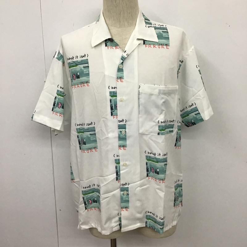 マーク・ゴンザレス Mark Gonzales シャツ、ブラウス 半袖 2H8-12825 総柄シャツ 半袖シャツ カラーシャツ M プリント 白 / ホワイト /  メンズ USED 古着 中古 10102631