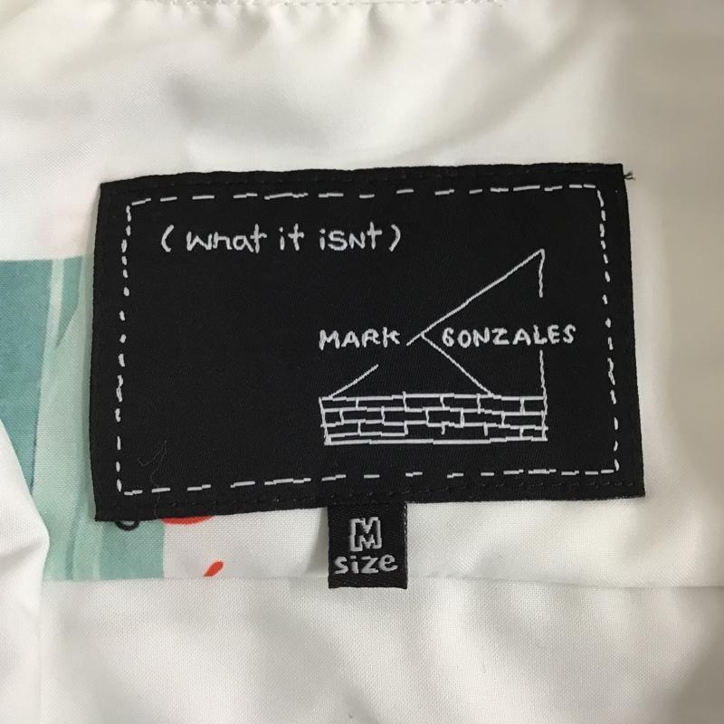 マーク・ゴンザレス Mark Gonzales シャツ、ブラウス 半袖 2H8-12825 総柄シャツ 半袖シャツ カラーシャツ M プリント 白 / ホワイト /  メンズ USED 古着 中古 10102631