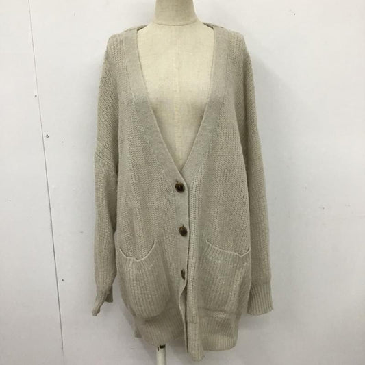 ローリーズファーム LOWRYS FARM カーディガン 長袖 ニットカーディガン FREE 無地 ベージュ / ベージュ /  レディース USED 古着 中古 10102642