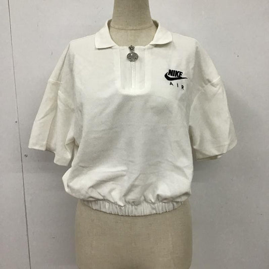 ナイキ NIKE ポロシャツ 半袖 DM6465-100 NSWエアPIQUES/Sポロ 半袖ポロシャツ カラーカットソー M ロゴ、文字 白 / ホワイト /  レディース USED 古着 中古 10102648