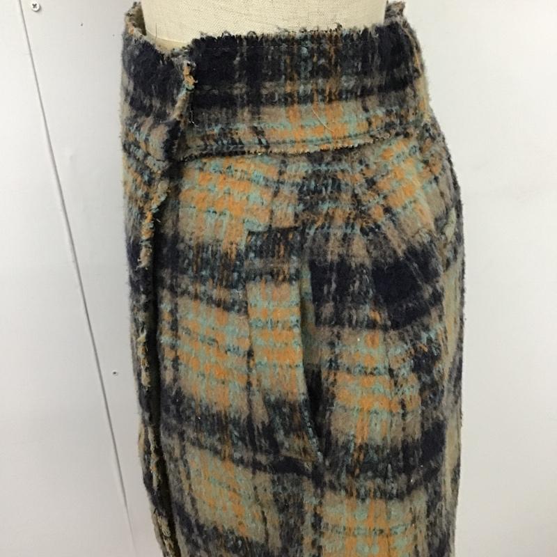 ケービーエフ KBF スカート ミニスカート 巻きスカート チェック マルチカラー / マルチカラー /  レディース USED 古着 中古 10102653