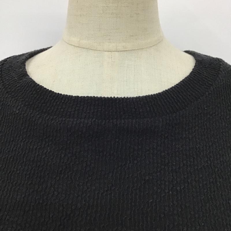 アズールバイマウジー AZUL BY MOUSSY カットソー 長袖 250DAH80-143I ショルダースリットボタントップ 長袖カットソー クルーネックカットソー S 無地 黒 / ブラック /  レディース USED 古着 中古 10102658