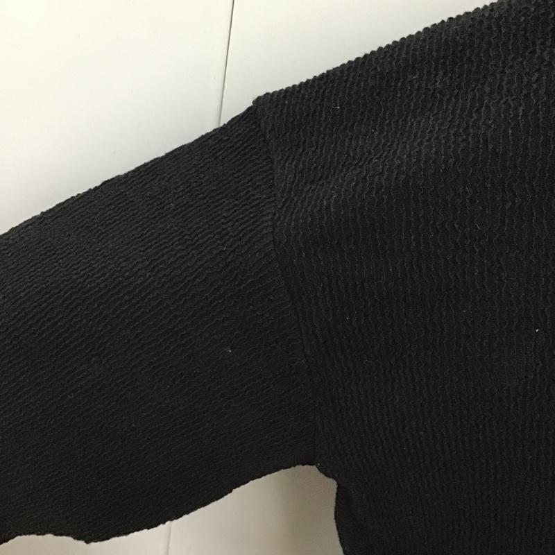 アズールバイマウジー AZUL BY MOUSSY カットソー 長袖 250DAH80-143I ショルダースリットボタントップ 長袖カットソー クルーネックカットソー S 無地 黒 / ブラック /  レディース USED 古着 中古 10102658