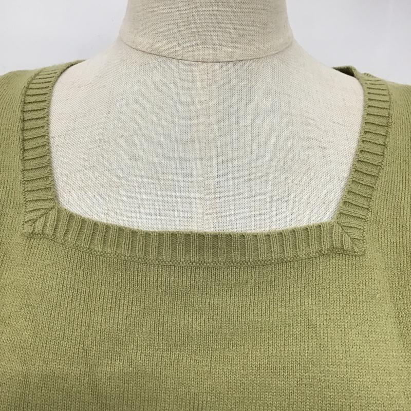 アズールバイマウジー AZUL BY MOUSSY ワンピース ロングスカート 250EAC73-509I SQUARENECKKNITONEPIECE ロングワンピース 長袖ワンピース スクエアネック S 無地 緑 / グリーン /  レディース USED 古着 中古 10102659