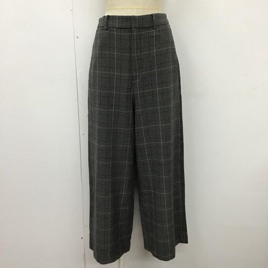 ニコアンド niko and... パンツ スラックス ワイドパンツ M チェック 灰 / グレー /  レディース USED 古着 中古 10102667