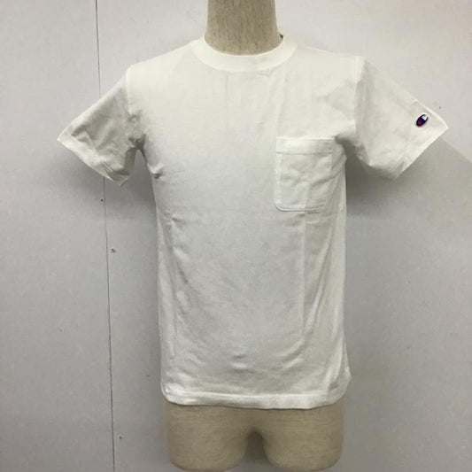 チャンピオン Champion Tシャツ 半袖 半袖カットソー 無地Tシャツ クルーネックカットソー XS 無地 白 / ホワイト /  メンズ USED 古着 中古 10102677