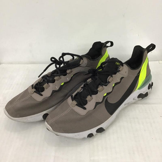 ナイキ NIKE スニーカー スニーカー BQ6166-201 REACT ELEMENT 55 28.5cm 28.5cm ロゴ、文字 灰 / グレー / X 黒 / ブラック / X 黄 / イエロー / X 白 / ホワイト /  メンズ USED 古着 中古 10102717