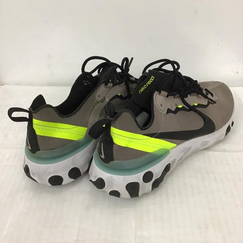ナイキ NIKE スニーカー スニーカー BQ6166-201 REACT ELEMENT 55 28.5cm 28.5cm ロゴ、文字 灰 / グレー / X 黒 / ブラック / X 黄 / イエロー / X 白 / ホワイト /  メンズ USED 古着 中古 10102717