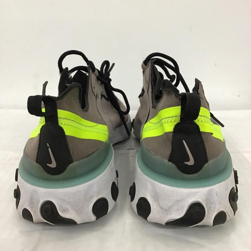 ナイキ NIKE スニーカー スニーカー BQ6166-201 REACT ELEMENT 55 28.5cm 28.5cm ロゴ、文字 灰 / グレー / X 黒 / ブラック / X 黄 / イエロー / X 白 / ホワイト /  メンズ USED 古着 中古 10102717