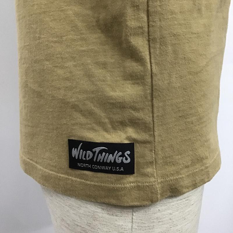 ワイルドシングス WILD THINGS Tシャツ 長袖 S ロゴ、文字 茶 / ブラウン /  メンズ USED 古着 中古 10102722