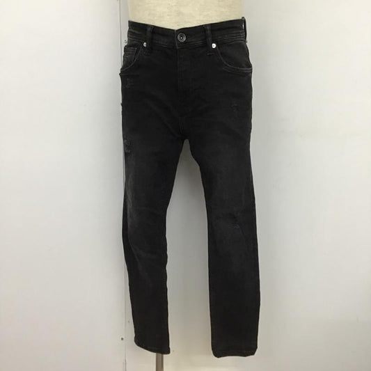 ザラ ZARA パンツ デニム、ジーンズ ダメージ 38 無地 黒 / ブラック /  メンズ USED 古着 中古 10102731