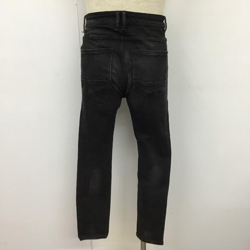 ザラ ZARA パンツ デニム、ジーンズ ダメージ 38 無地 黒 / ブラック /  メンズ USED 古着 中古 10102731