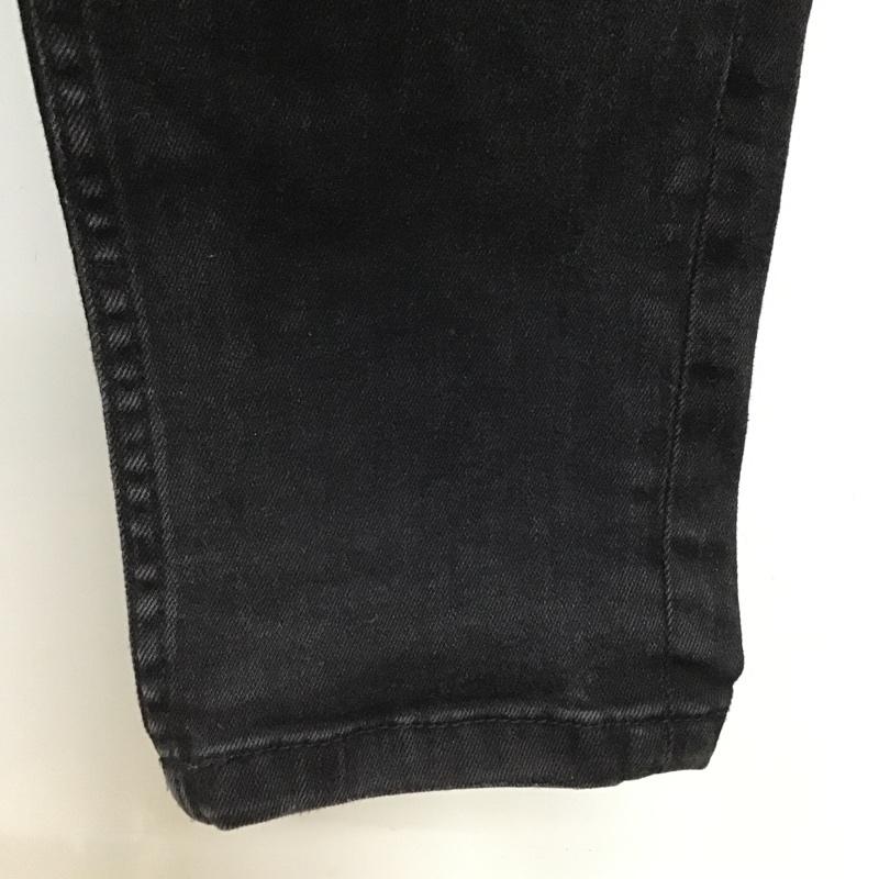 ザラ ZARA パンツ デニム、ジーンズ ダメージ 38 無地 黒 / ブラック /  メンズ USED 古着 中古 10102731