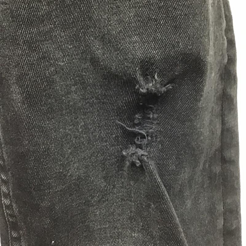 ザラ ZARA パンツ デニム、ジーンズ ダメージ 38 無地 黒 / ブラック /  メンズ USED 古着 中古 10102731