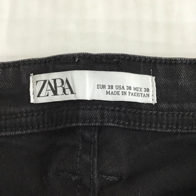 ザラ ZARA パンツ デニム、ジーンズ ダメージ 38 無地 黒 / ブラック /  メンズ USED 古着 中古 10102731