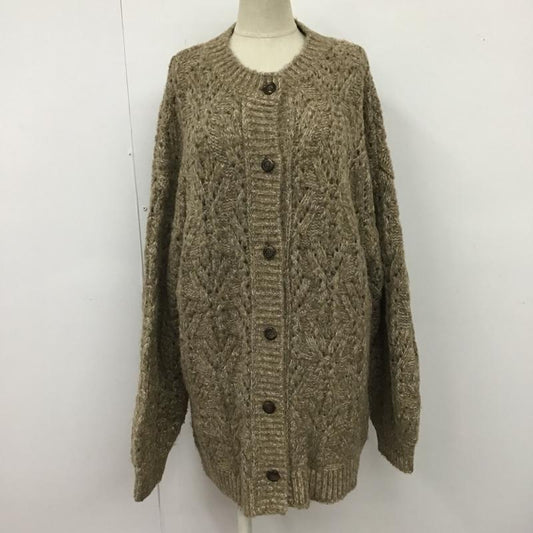 ローリーズファーム LOWRYS FARM カーディガン 長袖 FREE 無地 茶 / ブラウン /  レディース USED 古着 中古 10102735