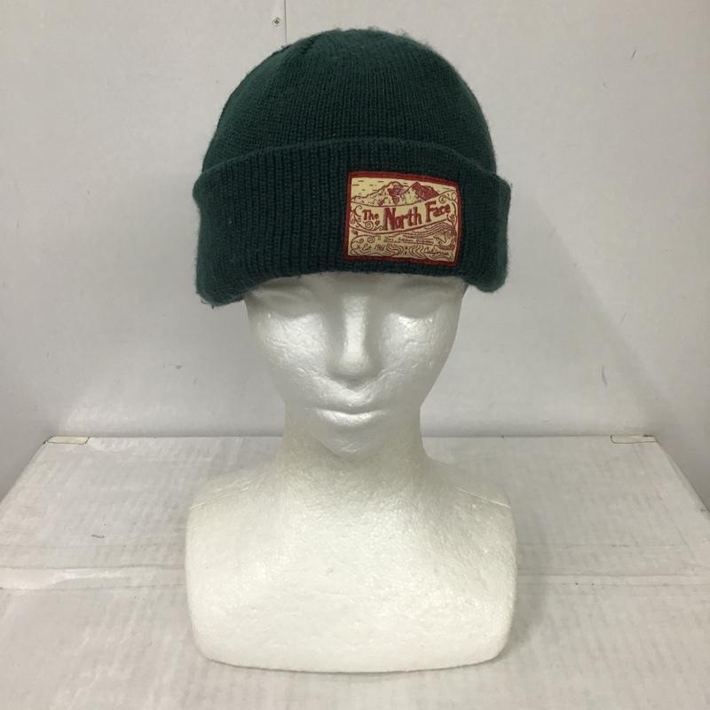 ザノースフェイス THE NORTH FACE 帽子 ニット帽 NN42037 ステッチワークビーニー FREE ロゴ、文字 緑 / グリーン /  メンズ USED 古着 中古 10102748
