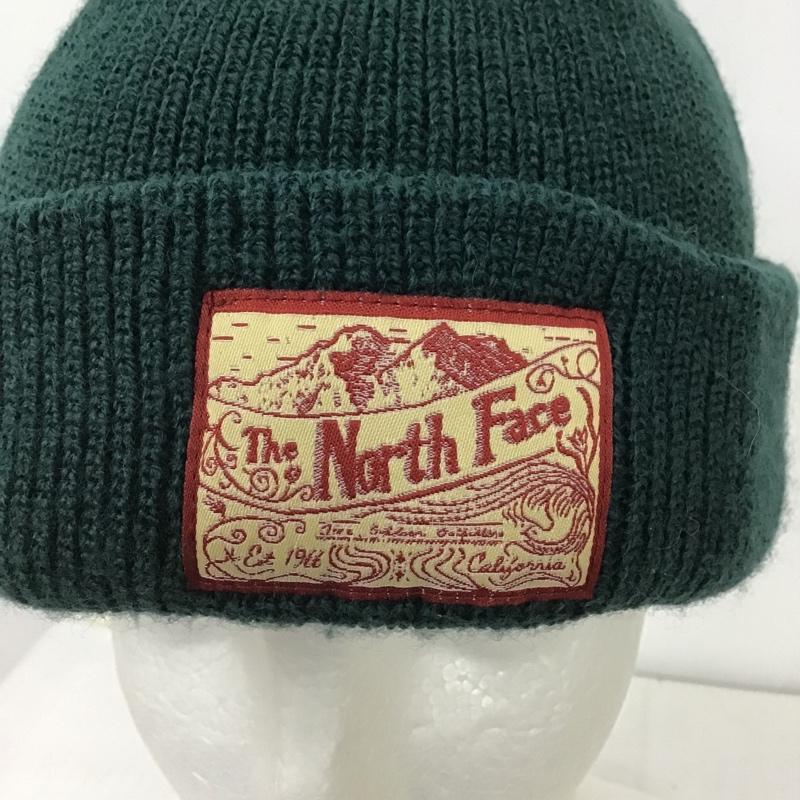 ザノースフェイス THE NORTH FACE 帽子 ニット帽 NN42037 ステッチワークビーニー FREE ロゴ、文字 緑 / グリーン /  メンズ USED 古着 中古 10102748