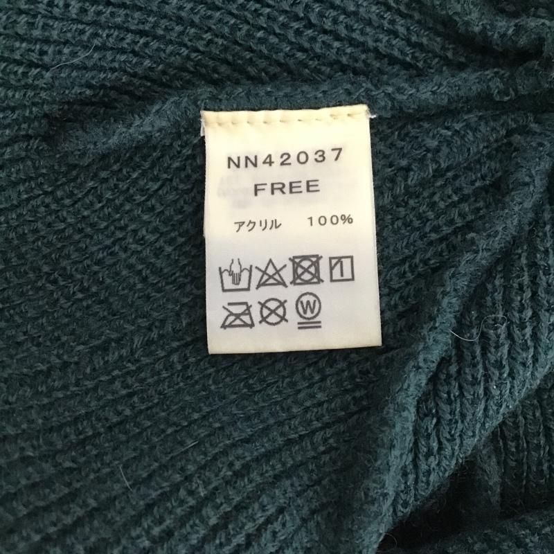 ザノースフェイス THE NORTH FACE 帽子 ニット帽 NN42037 ステッチワークビーニー FREE ロゴ、文字 緑 / グリーン /  メンズ USED 古着 中古 10102748