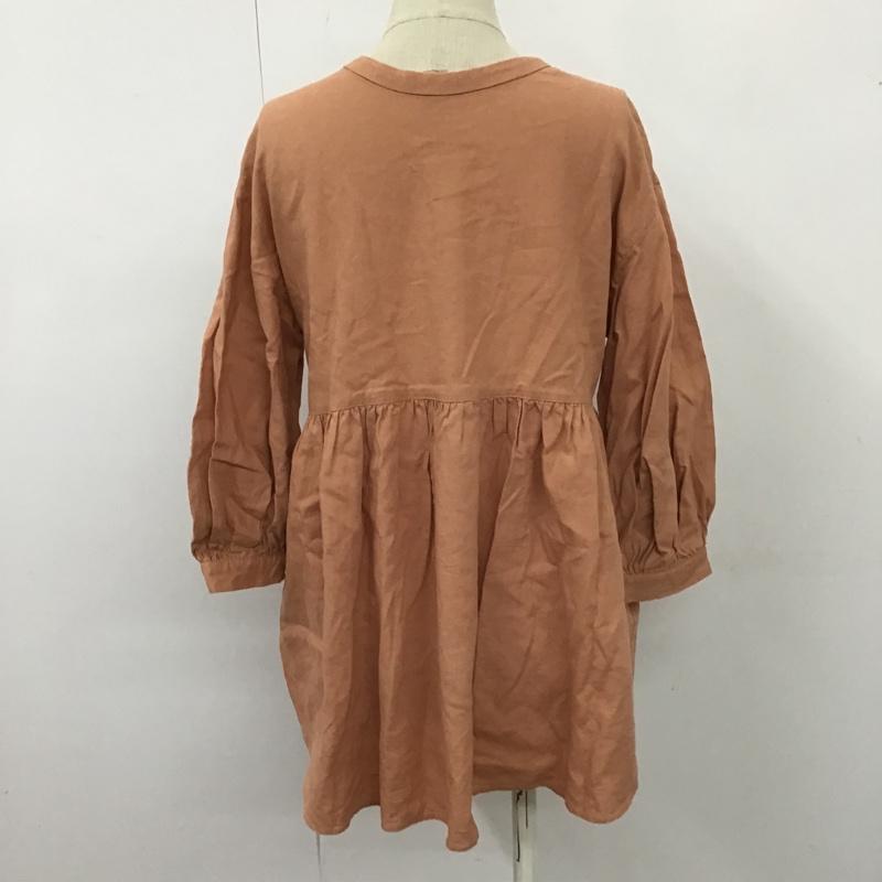 グローバルワーク GLOBAL WORK カットソー 七分袖 M 無地 茶 / ブラウン /  レディース USED 古着 中古 10102756